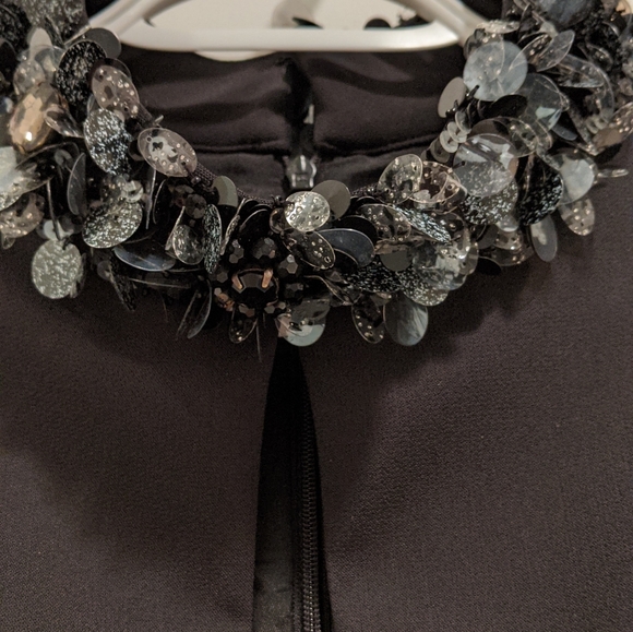 JO NO FUI dress with sequin collar (sz 6) - Picture 2 of 4